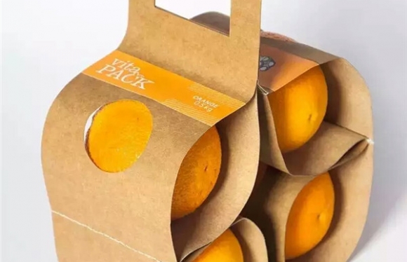 原來橙子還可以這么包裝，牛皮紙水果包裝鑒賞